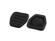 2pcs Black Rubber Car Auto Vehicle Nonslip Brake Gas Clutch Pedal Pad Cover