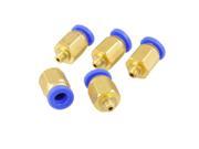 Unique Bargains 6mm Tube Dia Straight Push in Pneumatic Quick Connector Fittings
