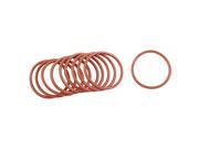 Unique Bargains 10 Pcs 38mm OD 2.5mm Thickness Silicone O Rings Oil Seals Gasket Dark Red