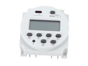 Unique Bargains AC 110V 16A Digital Electronic LCD Time Relay Switch Programmable Timer White