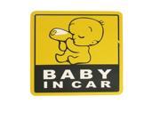 Cute Baby Pattern Vinyl Gold Tone Black Bumper Decal for Car Auto