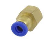 Unique Bargains Pneumatic 6mm Dia Hole Tube to 11mm Threaded Push in Quick Fittings