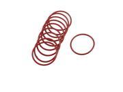 Unique Bargains 10pcs 40mm Outside Dia 2mm Thickness Rubber Oil Filter Seal Gasket O Rings Red