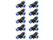 10 Pcs Air Pneumatic 3 Ways 6mm to 6mm T Shaped Quick Joint Push In Fittings