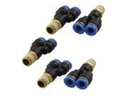 Unique Bargains 8mm Push In Connector 1 4 PT Thread Quick Fittings 5 Pcs Ohjci