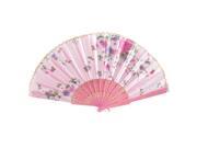 Multicolor Floral Pattern Foldable Fanning Dancing Hand Fan for Woman