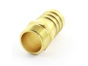 Unique Bargains 25mm to 25mm Brass Pneumatic Air Tube Pipe Connector Hose Barb Coupler Fitting