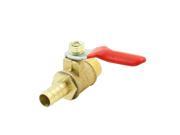 Unique Bargains Water Tube 1 4 PT Thread Connecting Red Lever Branch Ball Valve