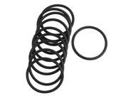 Unique Bargains 10 Pcs Metric 43mm OD 3mm Thick Industrial Rubber O Ring Seal Black