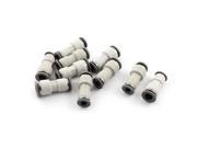 Unique Bargains 10pcs PG0806 8mm to 6mm Tube Two Way Air Pneumatic Quick Coupler Connector