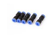 Unique Bargains 4mm to 4mm One Touch Ends Straight Pneumatic Quick Fitting Connector 5 Pcs