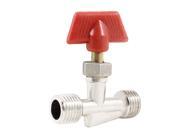 Unique Bargains Red Plastic Handle 1 4 PT to 1 4 PT Male to Male Screw Type Gas Valve