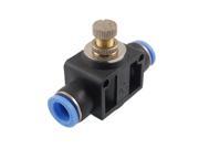 Unique Bargains Pneumatic 12mm to 12mm Joiner Speed Controller Throttle Air Valve