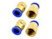 Unique Bargains 3 8BSPT Female Thread to 12mm OD Pipe Air Quick Release Coupler Connector 4Pcs