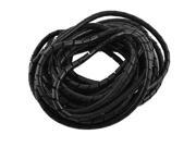 Unique Bargains Polyethylene Black Spiral Wrapping Band Cable Wire Manager 8mm Dia 8M Long