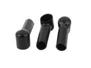 3 Pcs Angled Terminal Insulating Protector Covers Boot Sleeve Black 14mmx10mm
