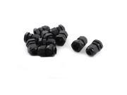 Unique Bargains 10Pcs Waterproof M16x1.5 4mm to 8mm Cable Range Gland Connector Black