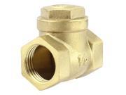 Unique Bargains Water Pipe 1 2 BSP One Way Horizontal Type Check Valve Fitting Brass Tone