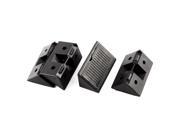 42mmx15mmx28mm Plactic Cover Furniture Cabinet Angle Fastener Bracket Black 4Pcs