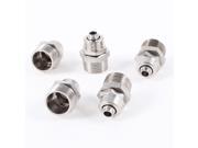 Unique Bargains 5 Pcs 16mm Male Thread Quick Adapter Joints Fittings for 6mmx8mm Air Pipe