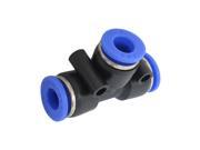 Unique Bargains 6mm to 6mm Pneumatic T Shaped Push In Quick Fittings Connector