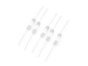 250V 5A 5mm x 20mm Time delay Slow Blow Axial Lead Ceramic Fuse White 5pcs