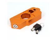 Motorcyle Orange Aluminum Security Anti Theft Handlebar Brake Lever Lock