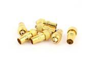 Unique Bargains 7 Pcs Gold Plated Coax Coaxial Cable PAL Male Straight Coupler Adapter