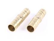 Unique Bargains 2 x Brass 10mm Straight Barb Fitting Connector Coupler for Pneumatic Air Hose