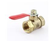 Unique Bargains Red Plastic Coated Metal Lever 1 4 PT Female Thread Brass Ball Valve