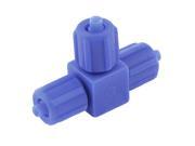 Unique Bargains Air Piping Tri Ways 0.12 to 0.12 T Shape Quick Joint Push In Fitting Blue