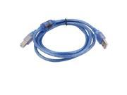 Unique Bargains M M USB2.0 A Male to B Male Connectors Printer Scanner Shield Cable Blue 1.5 M