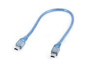 Unique Bargains Mini 5 Pin USB A Male to A Male Data Line Extension Cable Blue 30cm Long