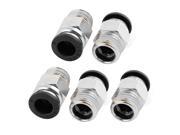 Unique Bargains 5pcs 13mm 1 4 PT Male Thread 8mm Pneumatic One Touch Push In Joint Fittings