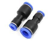 Unique Bargains 6mm to 10mm One Touch Tube Pneumatic Elements Quick Fittings x 2