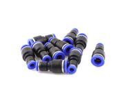 Unique Bargains 10pcs 3 8 to 1 4 Tube OD 2 Way Straight Push In Pneumatic Quick Fittings