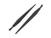 2 Pcs 18 x 4mm Round Handle Dust Cleaning Conductive ESD Anti Static Brush