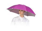 Unique Bargains Unique Bargains Polyester Canopy Fuchsia Beach Golf Umbrella Hat Cap for Fishing