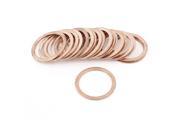 Unique Bargains 20Pcs 30mmx38mmx1.5mm Flat Copper Crush Washer Sealing Ring Gasket