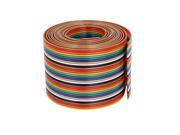 1.75M 1.27mm Pitch 34 Pin Flat Rainbow Color IDC Ribbon Extension Cable Wire