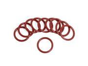 Unique Bargains 10 Pcs Soft Rubber O Rings Seal Washers Replacement Red 28mm x 3mm