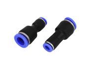 Unique Bargains Connection Air Pipe Push In Fittings 10mm to 6mm 2 Pcs