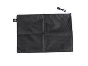 Unique Bargains 34cm Long Hexagon Pattern Nylon Zipper Closure Black A4 Paper Files Bag