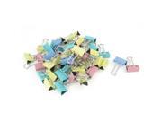 Unique Bargains 48 x Assorted Color Metallic Office Paper Binder Clips Tool