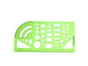Unique Bargains School Students Clear Green Stationery Measuring Drawing Template Ruler Guide