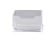 Office Desk Plastic Clear Name Card Holder Case Stand