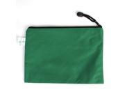 Unique Bargains Zipper Closure Doucument Paper Pen Bag Folder Army Green