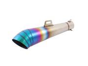 Motorcycle Motorbike 2 Dia Inlet Oval Edge Exhaust Pipe Muffler Tip Colorful