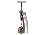 Unique Bargains Silver Tone Brown Beer Wine Bottle Opener Winged Corkscrew Handy Tool