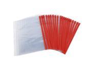 20pcs A5 Paper Size Red Silder Grip Zipper Bags Clear for School File Folder
